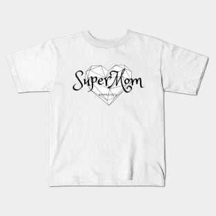 SuperMom Approved Diamond Heart Kids T-Shirt